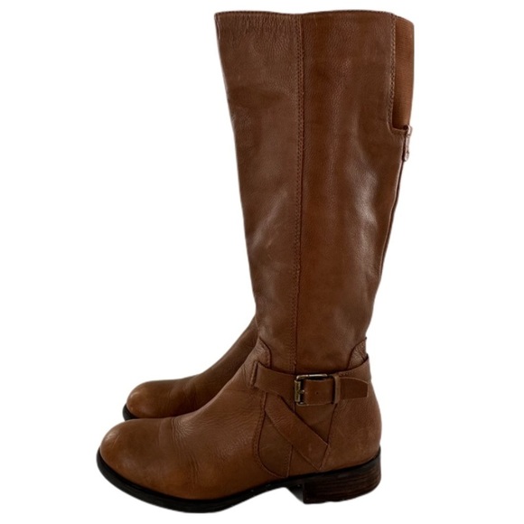 Franco Sarto size 8.5 39.5 pristine tan leather knee high riding western - Picture 4 of 15